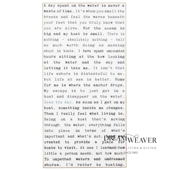 Boating Wooden Sign | Cedar Mountain Studios - Picture 1 of 5